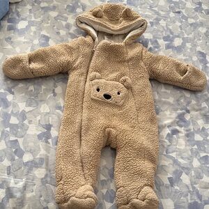 Adorable Tan Bear Kids Footie